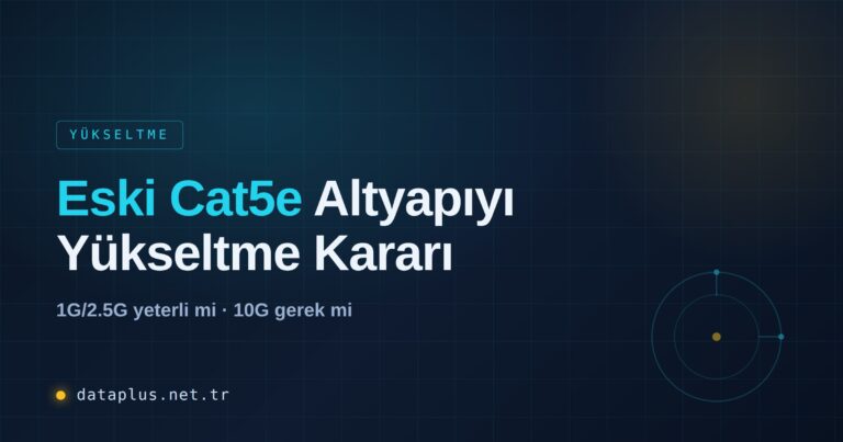 Eski Cat5e Altyapıyı Yükseltme Kararı