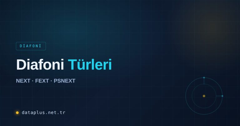 Diafoni (Crosstalk) Türleri: NEXT, FEXT, PSNEXT