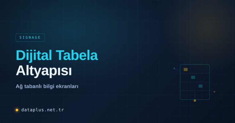 Dijital Tabela (Digital Signage) Altyapısı Rehberi