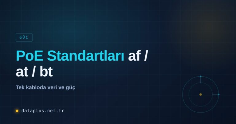 PoE Standartları 802.3af/at/bt Detay