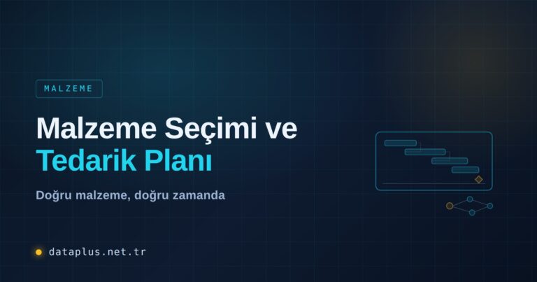 Malzeme Seçimi ve Tedarik Planı