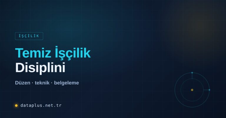 Temiz İşçilik Düzenli Kablolama Disiplini
