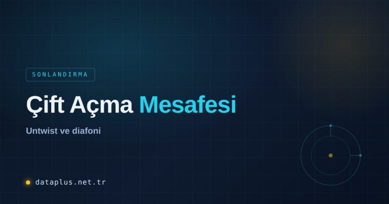 Sonlandırmada Çift Açma Mesafesi (Untwist)