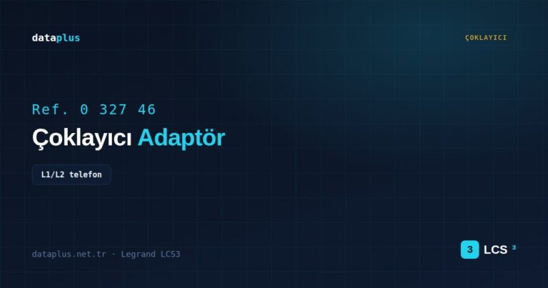 Legrand 032746 Çoklayıcı Adaptör L1/L2 telefon