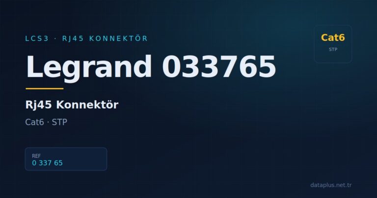Legrand 033765 RJ45 Konnektör Cat6 STP